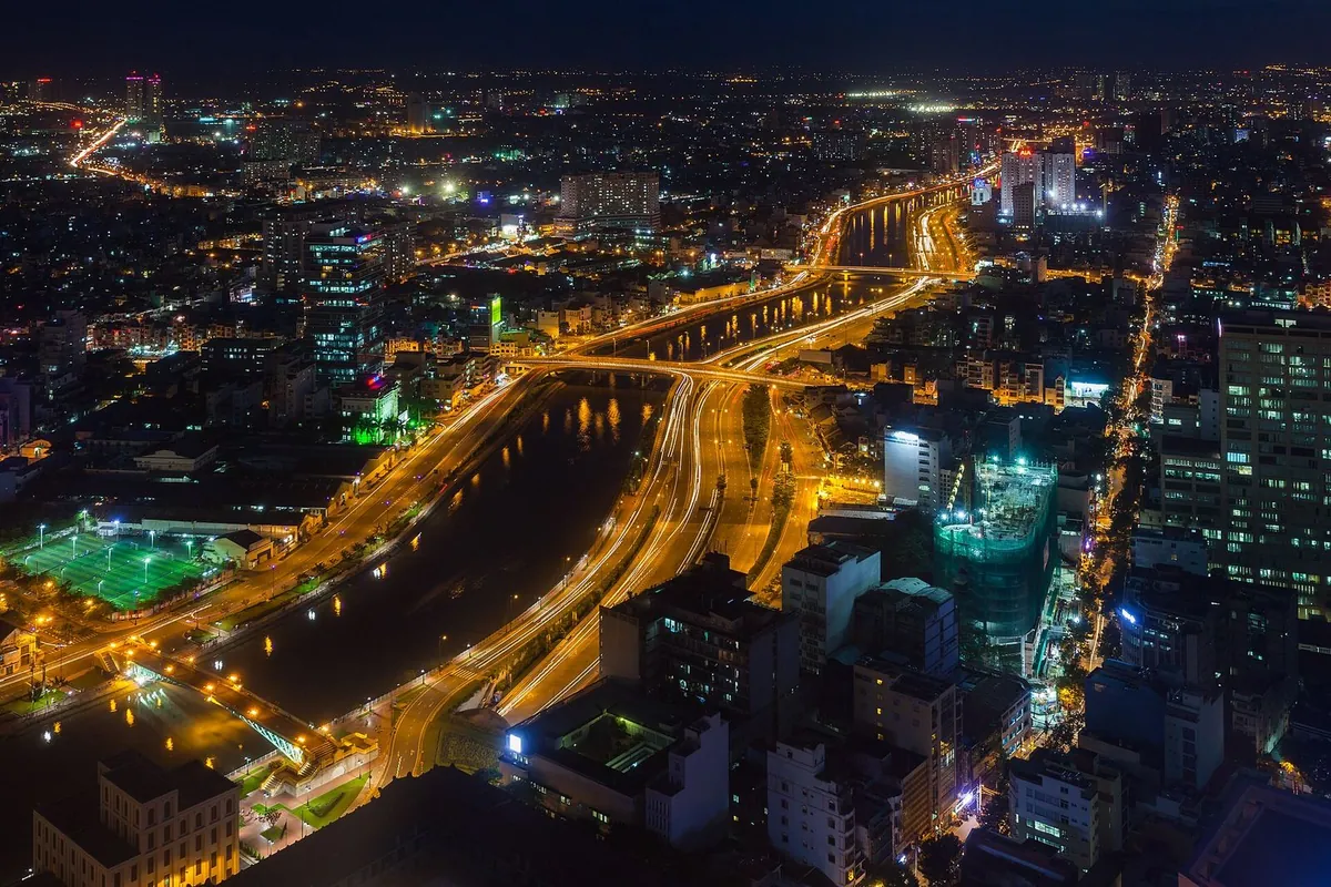 Quang cảnh Thành phố Hồ Chí Minh nhìn từ tòa nhà Bitexco.